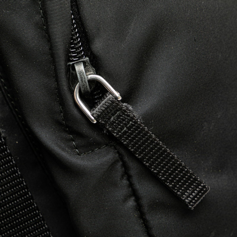 Prada Triangle Plate Rucksack Backpack Black Nylon - image 5